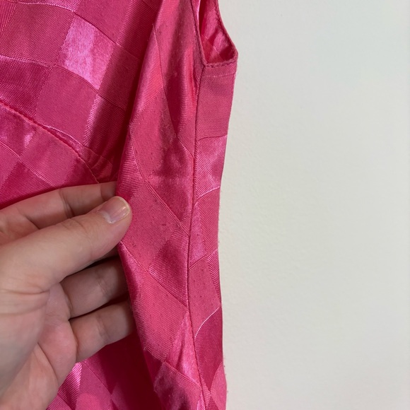 Jen's Pirate Booty Wavecrest Maxi/Midi Hot Pink Check Jacquard Size Small - Picture 10 of 14